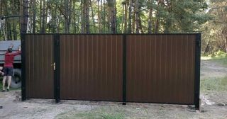 Купить распашные ворота из профнастила Сатка, цена от 2781 руб.